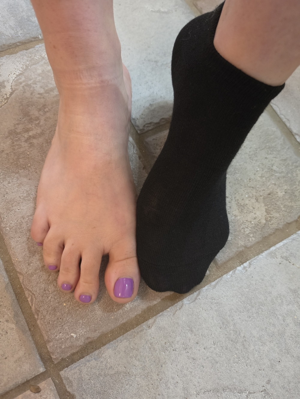 Women’s Black Low-Cut Socks Well Worn